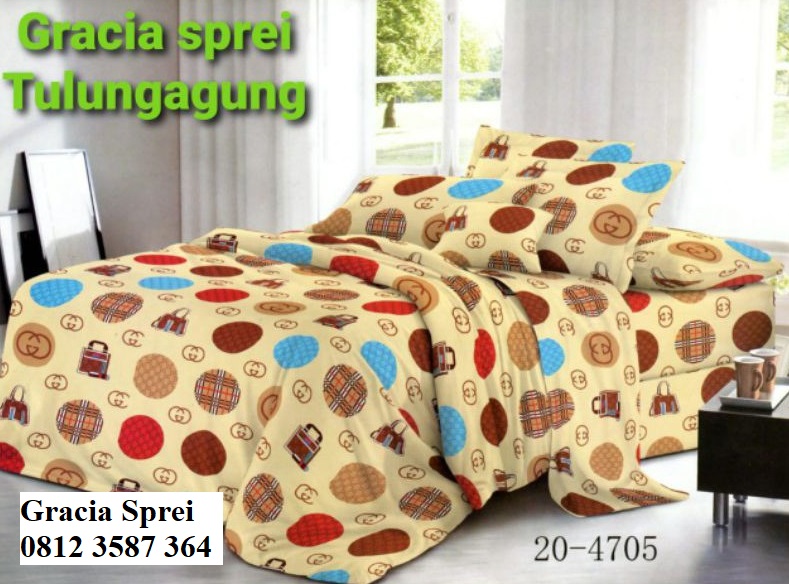 <p>Sprei Disperse Minimalis Warna Krem dengan gamb